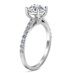 Pave Engagement Ring Yvette 14K White Gold