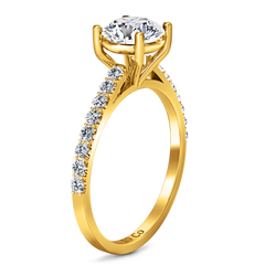 Pave Engagement Ring Yvette 14K Yellow Gold