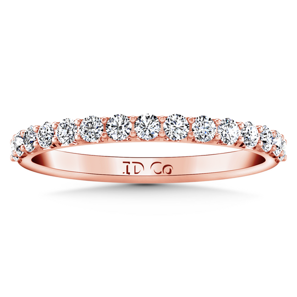 Diamond Wedding Band Yvette 0.3 Cts 14K Rose Gold