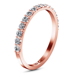 Diamond Wedding Band Yvette 0.3 Cts 14K Rose Gold