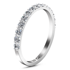 Diamond Wedding Band Yvette 0.3 Cts 14K White Gold