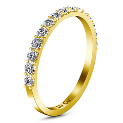 Diamond Wedding Band Yvette 0.3 Cts 14K Yellow Gold