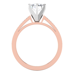 Pave Engagement Ring Calla 14K Rose Gold