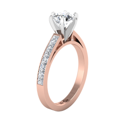 Pave Engagement Ring Calla 14K Rose Gold