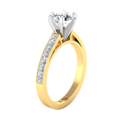 Pave Engagement Ring Calla 14K Yellow Gold