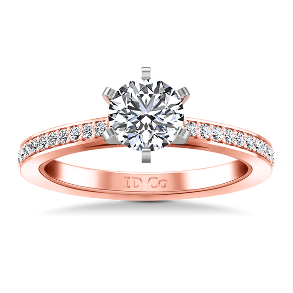 Pave Engagement Ring Ashley 14K Rose Gold