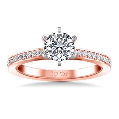 Pave Engagement Ring Ashley 14K Rose Gold