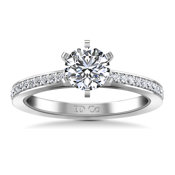 Pave Engagement Ring Ashley 14K White Gold