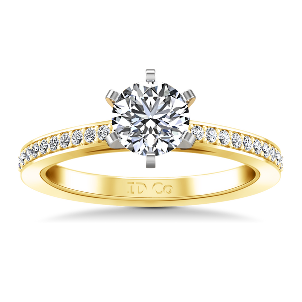 Pave Engagement Ring Ashley 14K Yellow Gold