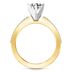 Pave Engagement Ring Ashley 14K Yellow Gold