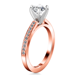 Pave Engagement Ring Ashley 14K Rose Gold