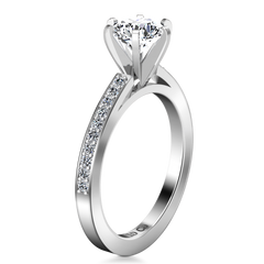 Pave Engagement Ring Ashley 14K White Gold