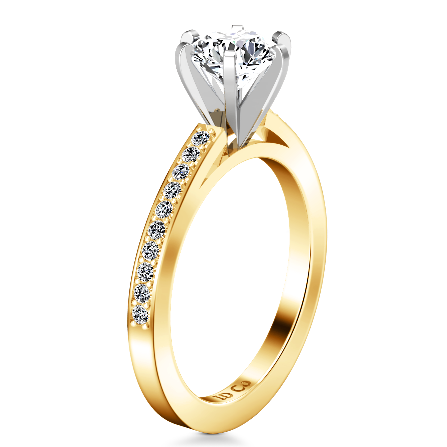 Pave Engagement Ring Ashley 14K Yellow Gold – Imagine Diamonds