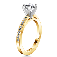 Pave Engagement Ring Ashley 14K Yellow Gold