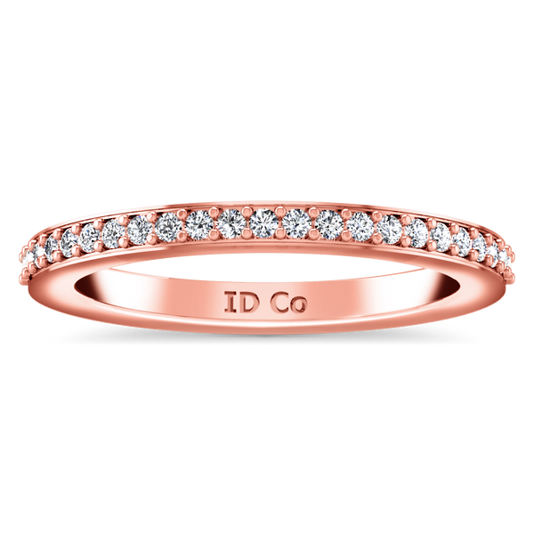 Diamond Wedding Band Ashley 0.27 Cts 14K Rose Gold