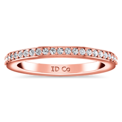 Diamond Wedding Band Ashley 0.27 Cts 14K Rose Gold