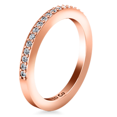 Diamond Wedding Band Ashley 0.27 Cts 14K Rose Gold