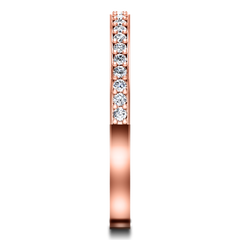 Diamond Wedding Band Ashley 0.27 Cts 14K Rose Gold