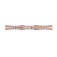 Diamond Wedding Band Ashley 0.27 Cts 14K Rose Gold