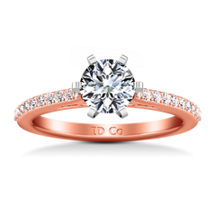 Pave Engagement Ring Juliette 14K Rose Gold