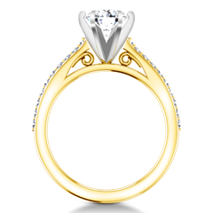 Pave Engagement Ring Juliette 14K Yellow Gold