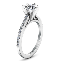 Pave Engagement Ring Juliette 14K White Gold