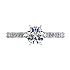 Pave Engagement Ring Juliette 14K White Gold