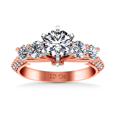 Pave Engagement Ring Regal 14K Rose Gold