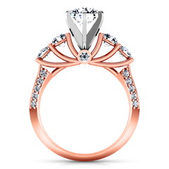 Pave Engagement Ring Regal 14K Rose Gold