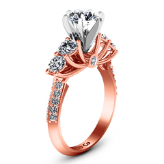 Pave Engagement Ring Regal 14K Rose Gold