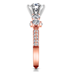 Pave Engagement Ring Regal 14K Rose Gold