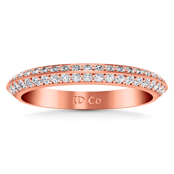 Diamond Wedding Band Regal 0.42 Cts 14K Rose Gold