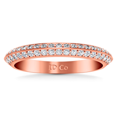 Diamond Wedding Band Regal 0.42 Cts 14K Rose Gold