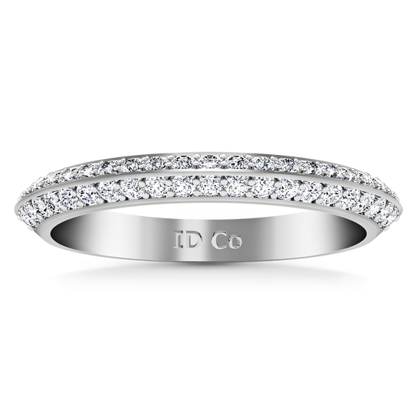 Diamond Wedding Band Regal 0.42 Cts 14K White Gold