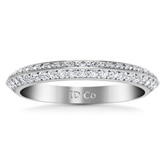 Diamond Wedding Band Regal 0.42 Cts 14K White Gold