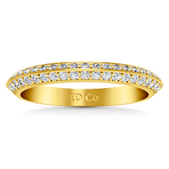 Diamond Wedding Band Regal 0.42 Cts 14K Yellow Gold