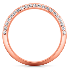 Diamond Wedding Band Regal 0.42 Cts 14K Rose Gold