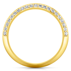 Diamond Wedding Band Regal 0.42 Cts 14K Yellow Gold