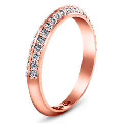 Diamond Wedding Band Regal 0.42 Cts 14K Rose Gold