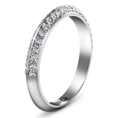 Diamond Wedding Band Regal 0.42 Cts 14K White Gold