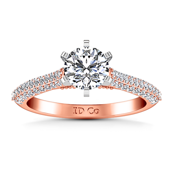 Pave Engagement Ring Royal 14K Rose Gold