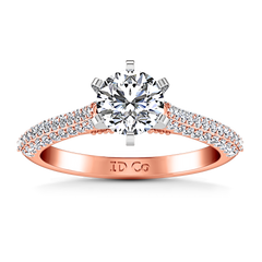 Pave Engagement Ring Royal 14K Rose Gold