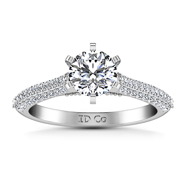 Pave Engagement Ring Royal 14K White Gold