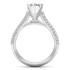 Pave Engagement Ring Royal 14K White Gold