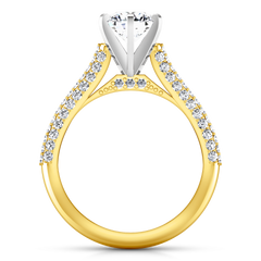 Pave Engagement Ring Royal 14K Yellow Gold