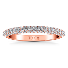 Diamond Wedding Band Royal 0.82 Cts 14K Rose Gold