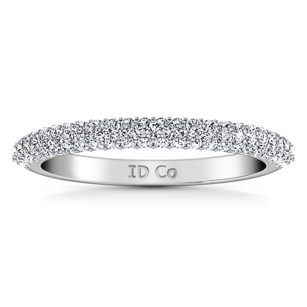 Diamond Wedding Band Royal 0.82 Cts 14K White Gold