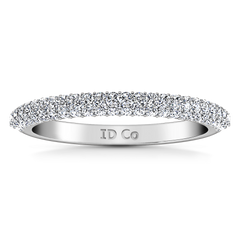 Diamond Wedding Band Royal 0.82 Cts 14K White Gold