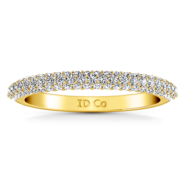 Diamond Wedding Band Royal 0.82 Cts 14K Yellow Gold