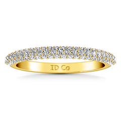 Diamond Wedding Band Royal 0.82 Cts 14K Yellow Gold